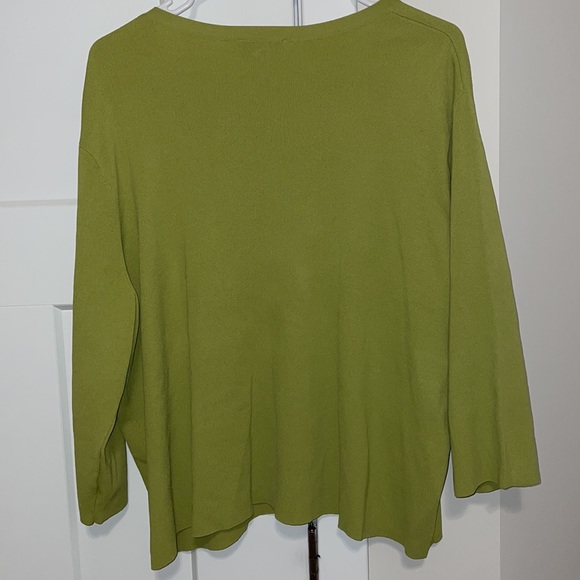 Talbots lime green cardigan - Picture 2 of 5